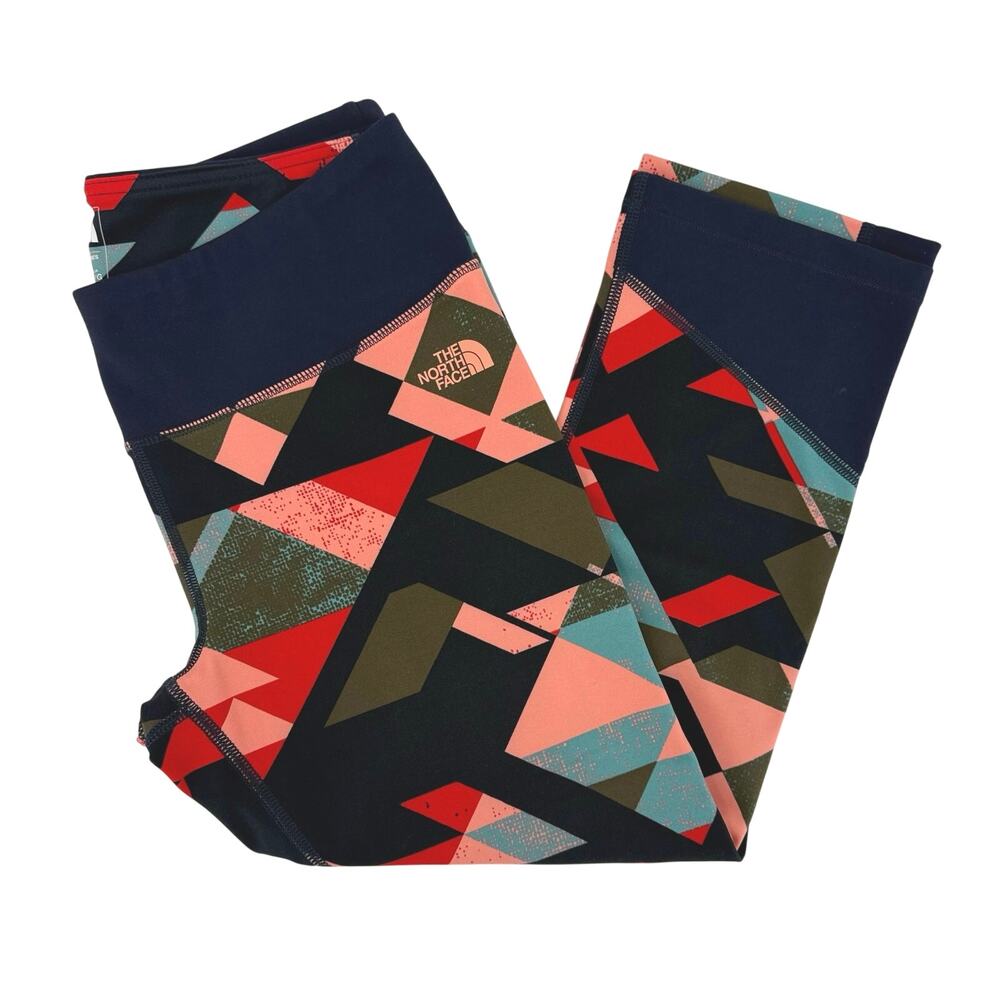 The North Face Size Large FlashDry Cropped Leggings Pulse Geometric Colorful